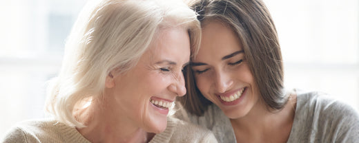 Older woman with her daughter