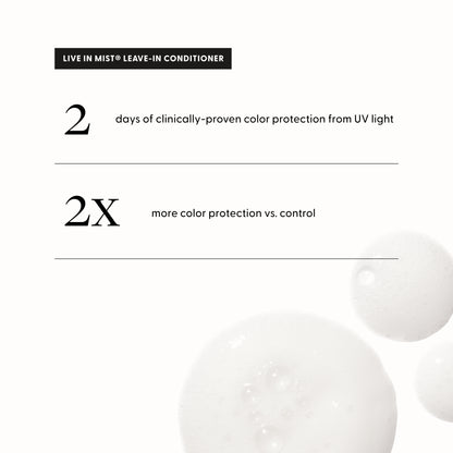 2 days of clinically-proven color protection from UV light
2x more color protection vs. control