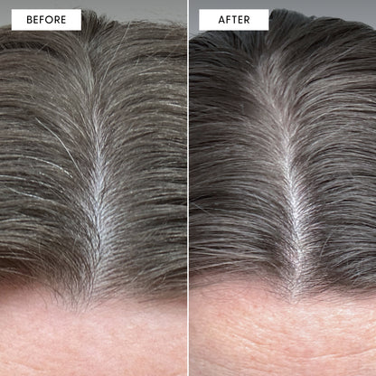 Before and after image of hair using Wash